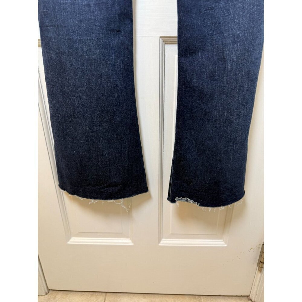 PAIGE High Rise Lou Lou Flare Jeans Twisted Seam Raw Hem Casabella Sz Size 31 - Picture 9 of 16